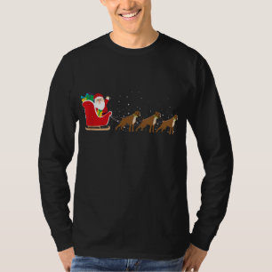 Boxer Santa Christmas Sleigh - Funny Boxer Dog Xma T-Shirt