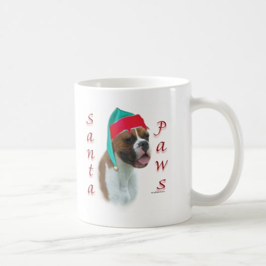 Boxer Santa Paws Kaffeetasse (Rechts)