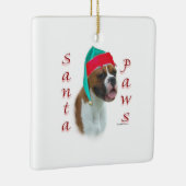Boxer Santa Paws Keramikornament (Rechts)