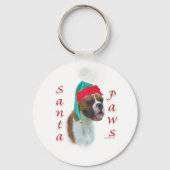 Boxer Santa Paws Schlüsselanhänger (Rückseite)