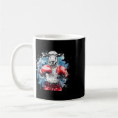 Boxer-Schaf mit Boxhandschuhen Kickboxen Lustiger  Kaffeetasse (Links)