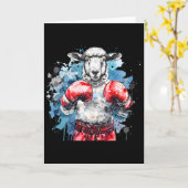Boxer-Schaf mit Boxhandschuhen Kickboxen Lustiger Karte (Gelbe Blume)