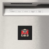 Boxer-Schaf mit Boxhandschuhen Kickboxen Lustiger Magnet (In Situ (Geschirrspüler))