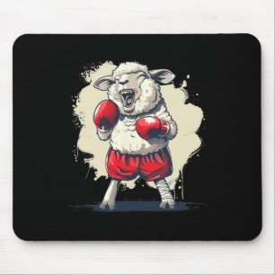 Boxer-Schaf mit Boxhandschuhen Kickboxen Lustiger  Mousepad