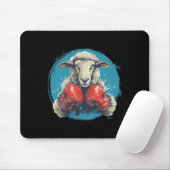 Boxer-Schaf mit Boxhandschuhen Kickboxen Lustiger  Mousepad (Mit Mouse)