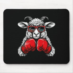 Boxer-Schaf mit Boxhandschuhen Kickboxen Lustiger Mousepad