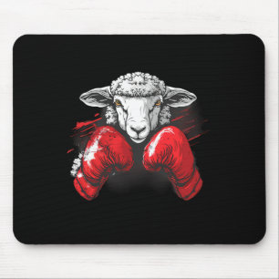 Boxer-Schaf mit Boxhandschuhen Kickboxen Lustiger Mousepad
