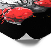 Boxer-Schaf mit Boxhandschuhen Kickboxen Lustiger Poster (Ecke)