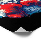 Boxer-Schaf mit Boxhandschuhen Kickboxen Lustiger Poster (Ecke)