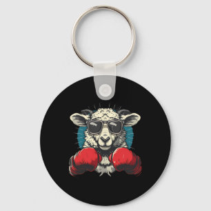 Boxer-Schaf mit Boxhandschuhen Kickboxen Lustiger  Schlüsselanhänger