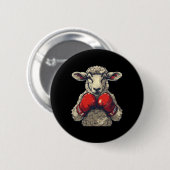 Boxer-Schaf mit Boxhandschuhen Kickboxen Lustiges  Button (Vorne & Hinten)