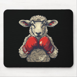 Boxer-Schaf mit Boxhandschuhen Kickboxen Lustiges  Mousepad