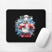 Boxer-Schaf mit Boxhandschuhen Kickboxen Lustiges Mousepad (Mit Mouse)