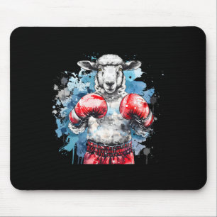 Boxer-Schaf mit Boxhandschuhen Kickboxen Lustiges Mousepad