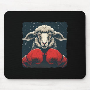 Boxer-Schaf mit Boxhandschuhen Kickboxen Lustiges  Mousepad