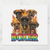 Boxer Schaumweinetikett (Einzelnes Label)