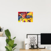 Boxer. Schockierender Treffer. Poster (Heimbüro)