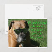 Boxer: schwer zu demütigen postkarte (Vorne/Hinten)