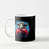 Boxer Sheep With Boxing Gloves Kickboxing Funny Bo Kaffeetasse (Links)