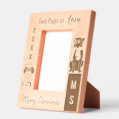 Boxer Shih Tzu Christmas Sunglasses Scarf Geätzte Rahmen (Links)