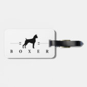Boxer-Silhouette -2- Gepäckanhänger (Rückseite horizontal)