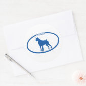 Boxer-Silhouette Runder Aufkleber (Umschlag)
