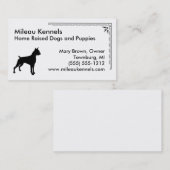 Boxer Silhouette Schwarz und Weiß Visitenkarte (Vorne/Hinten)