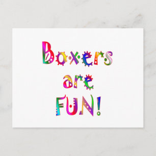 Boxer sind Spaß Postkarte