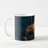 Boxer Snowy Sleigh Weihnachtsdekor Kaffeetasse (Links)