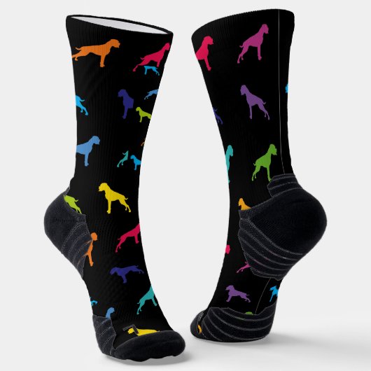 Boxer Socks Muster Regenbogen Socken (Gewinkelt)