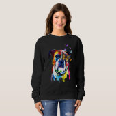 Boxer Splash Butterflies Hund Sweatshirt (Vorne ganz)