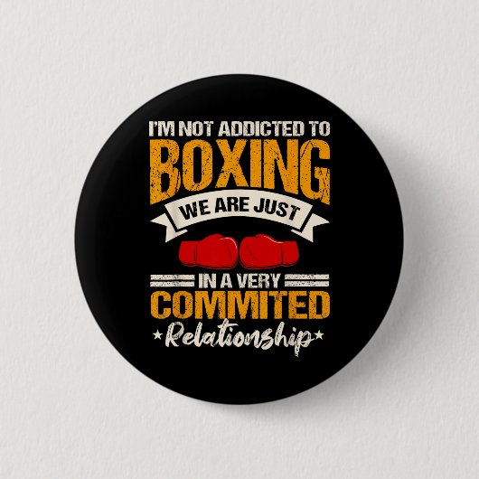 Boxer Sport Coach Trainee Boxer Ring Gloves Button (Vorderseite)