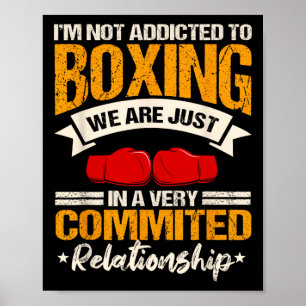 Boxer Sport Coach Trainee Boxer Ring Gloves Poster