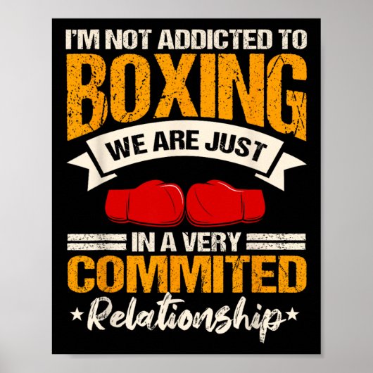 Boxer Sport Coach Trainee Boxer Ring Gloves Poster (Vorne)