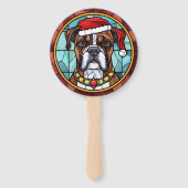 Boxer Stected Glass Christmas Fächer (Vorderseite)
