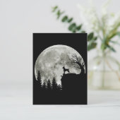 Boxer Stehend auf Mountain Moon Light Halloween Postkarte (Stehend Vorderseite)