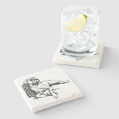 Boxer Steinuntersetzer (Seitenansicht)