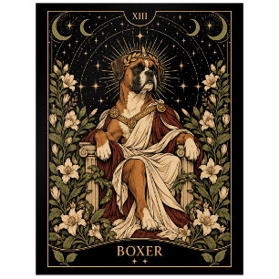 Boxer, Sternenlicht-Tarot-Kunst Postkarte