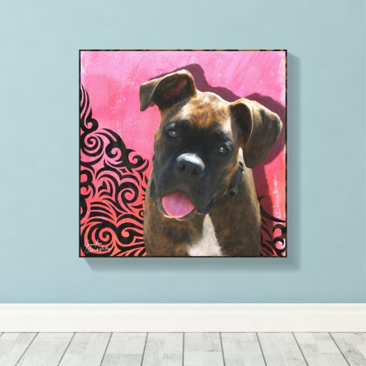 Boxer Stretched Leinwand (Insitu (Holzboden))