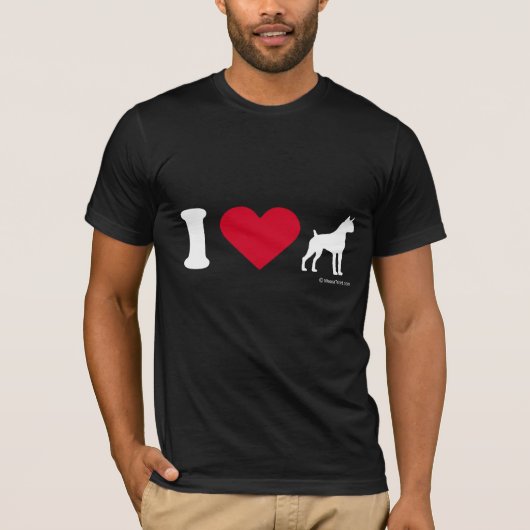 BOXER-T - SHIRT - I-LIEBE-BOXER (Vorderseite)