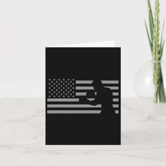 Boxer-T-Shirts mit amerikanischer Flagge - Boxing Karte (Vorderseite)