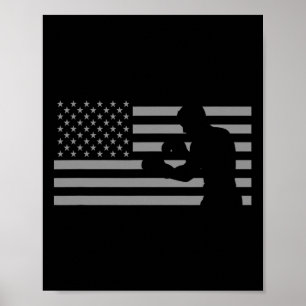 Boxer-T-Shirts mit amerikanischer Flagge - Boxing Poster