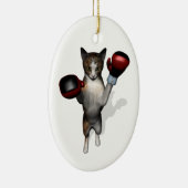 Boxer Tabby Keramik Ornament (Rechts)