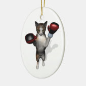 Boxer Tabby Keramik Ornament (Links)