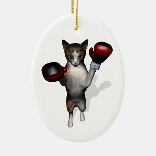 Boxer Tabby Keramik Ornament (Hinten)