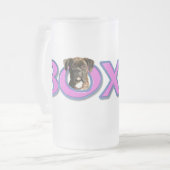 Boxer-Tasse Mattglas Bierglas (Vorderseite Links)