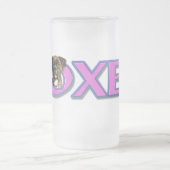 Boxer-Tasse Mattglas Bierglas (Mittel)