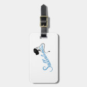 Boxer Text Hund Dog Gepäckanhänger (Vorderseite vertikal)