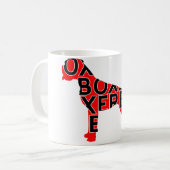 Boxer Text Hund Dog Kaffeetasse (Vorderseite Links)
