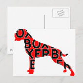 Boxer Text Hund Dog Postkarte (Vorne/Hinten)